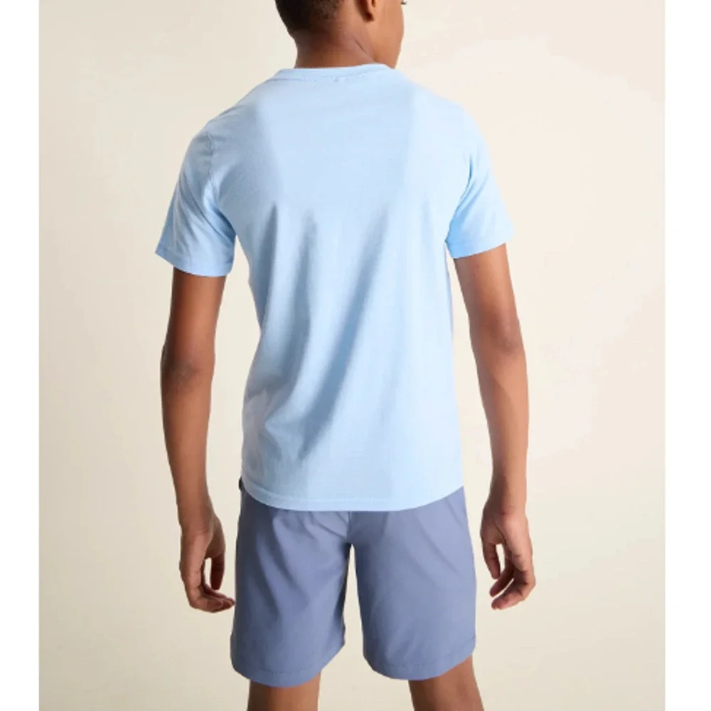 NEW CHUBBIES Boys Soft Blue The Howlin' For The Weekend Pullover T-Shirt XL
